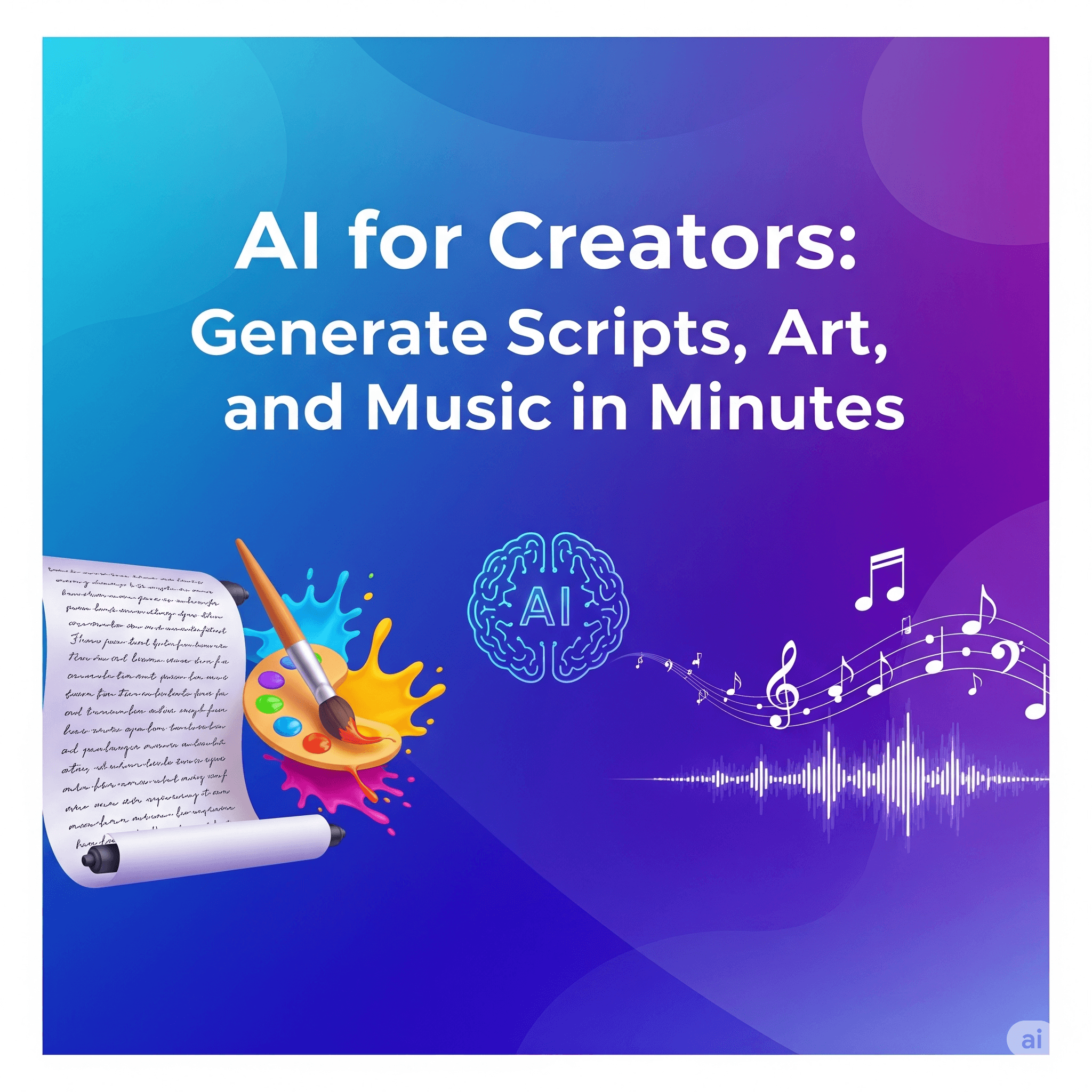 AI for Creators: Generate Scripts, Art, and Music in Minutes